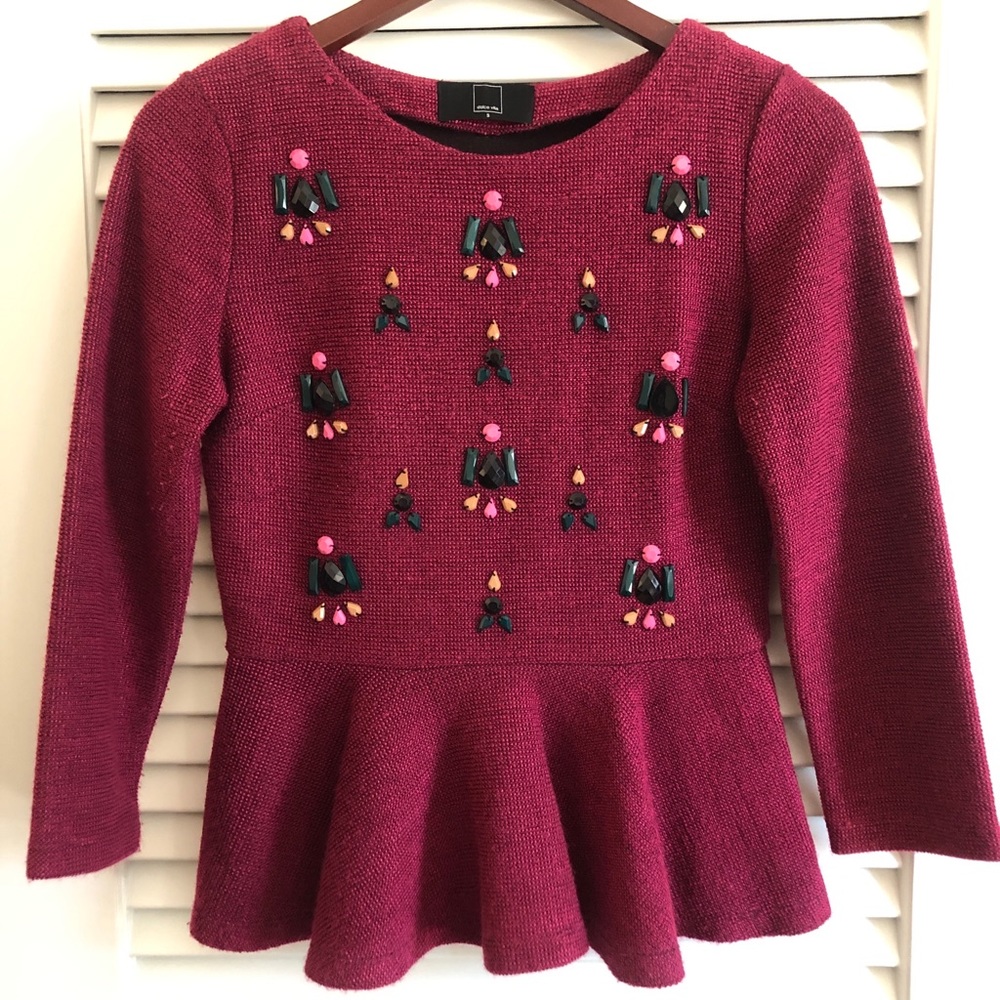 Dolce Vita size Small embellished peplum top